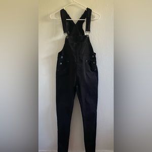 American Bazi Black Skinny Overalls